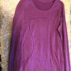 Pink/Purple, Long Sleeve Lululemon top.